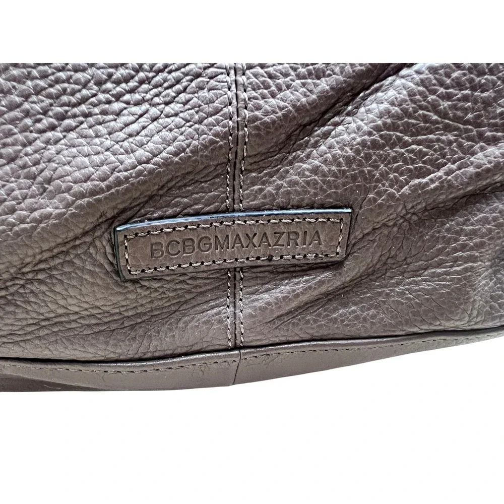 BCBGMAXAZRIA Hobo Bag Womens NS Mink New Leather Snakeskin Embossed EOR209BZ-201